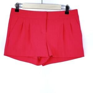 Express Bright Neon Hot Pink Stretchy Pleated Front Shorts Size 2
